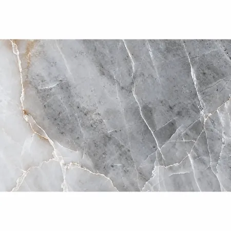 Pannello Decorativo da Parete in PVC Effetto Marmo Grigio 122x300 cm