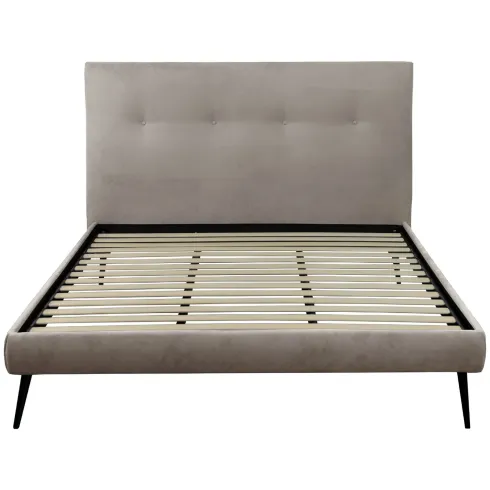 Struttura Letto Matrimoniale Tortora Rete 160x190 Tessuto Antimacchia