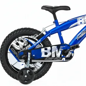 Bicicletta BMX 16" per Bambini Blu con Stabilizzatori e Gomme EVA 2