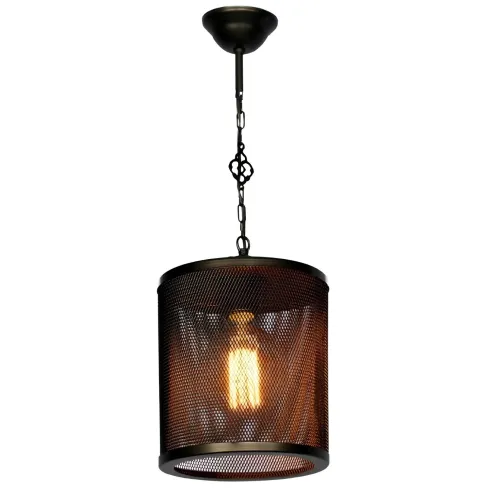 Lampada a Sospensione Metallo Reticolato Nero E27 Soffitto Interno