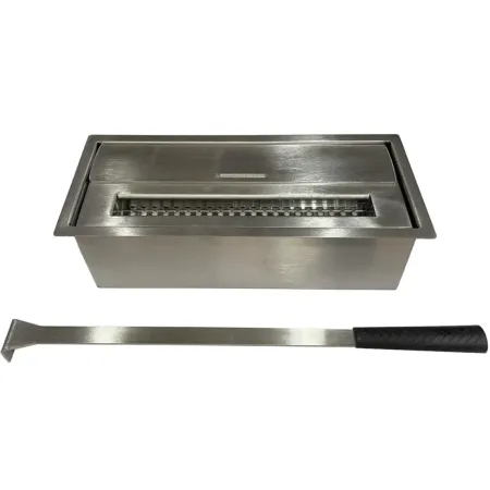 Stufa a Bioetanolo Ventilata 3 kW in Acciaio Nero con Bruciatore 1,5L