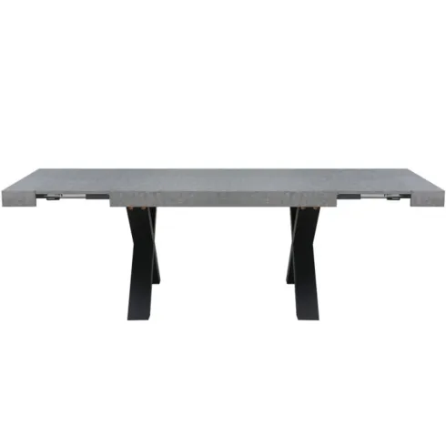 Tavolo da Pranzo Allungabile 160-240 cm Rettangolare MDF Cemento Nero