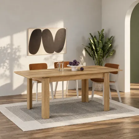 Tavolo Allungabile Rovere 120-170 cm 8 Posti da Pranzo da Interno
