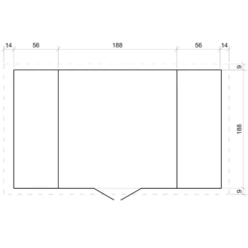 Casetta in Legno Grezzo da Giardino 312x200 cm Porta con Serratura