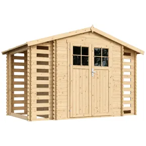 Casetta in Legno da Giardino 312x200 Porta con Serratura con Pavimento
