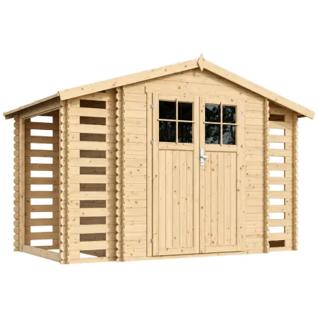 Casetta in Legno da Giardino 312x200 Porta con Serratura con Pavimento