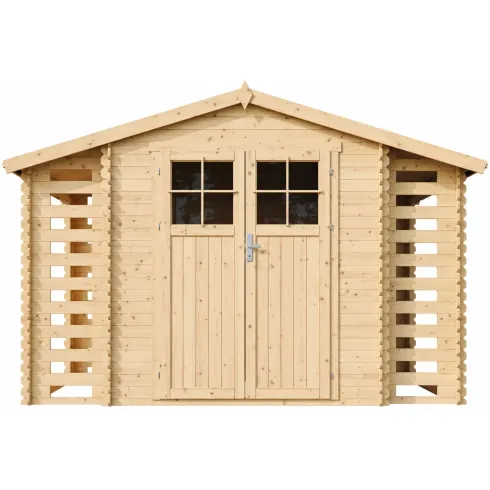 Casetta in Legno da Giardino 312x200 Porta con Serratura con Pavimento