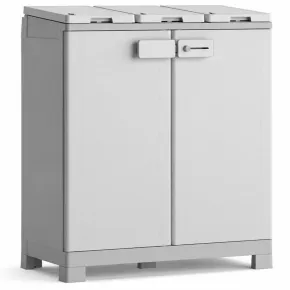 Armadio Keter Raccolta Differenziata 330L 94x45x101 cm Grigio Bianco
