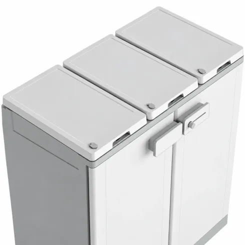 Armadio Keter Raccolta Differenziata 330L 94x45x101 cm Grigio Bianco