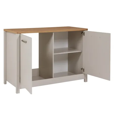 Cucina Modulare 3 Mobili Soft Close Beige Rovere 200 cm MDF Vetro
