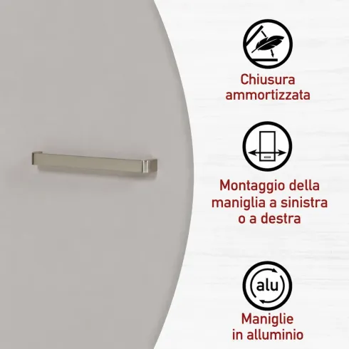 Cucina Modulare Beige Rovere 300 cm 4 Mobili Colonna Pensile