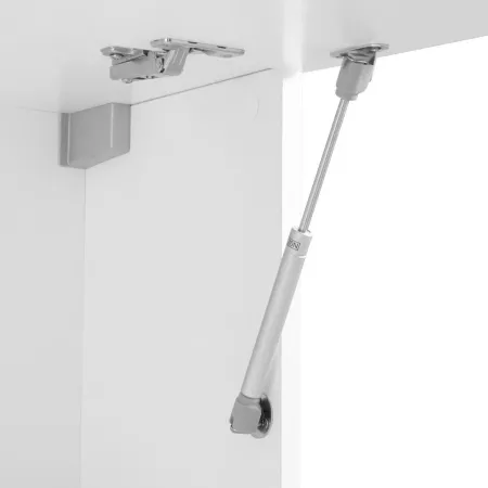 Parete Attrezzata Soggiorno 340 cm Vetrine Porta TV Bianco Lucido