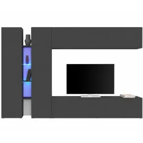 Mobile Armadio Porta TV Antracite Opaco 280x30x180 cm da Soggiorno 2