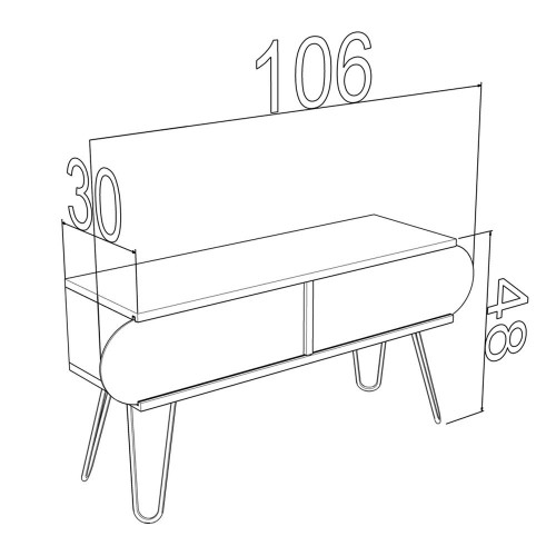 Mobile Moderno Porta TV Noce Nero Industrial da Soggiorno Basso Design in Legno
