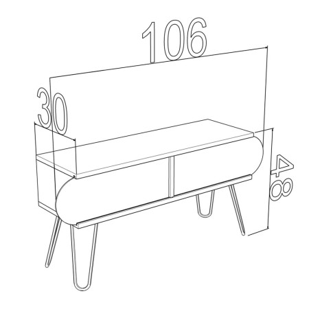 Mobile Moderno Porta TV Noce Nero Industrial da Soggiorno Basso Design in Legno