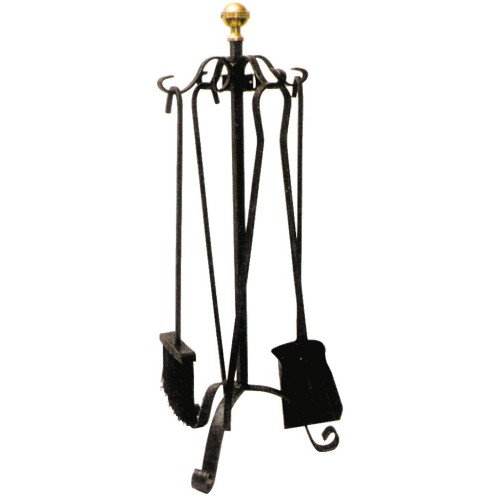 Kit 5 Pz Accessori Attrezzi per Camino Caminetto Pinza Paletta Cenere Barbecue