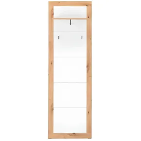 Pannello Appendiabiti da Ingresso Rovere Bianco 60x35x190 cm 2