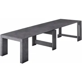 Tavolo Mobile Allungabile Consolle 50-300 cm Grigio da Pranzo Soggiorno 2