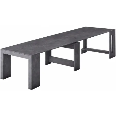 Tavolo Mobile Allungabile Consolle 50-300 cm Grigio da Pranzo Soggiorno