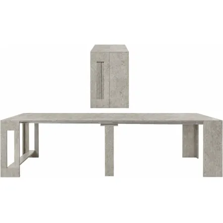 Consolle Tavolo Allungabile da Pranzo Soggiorno Grigio Cemento 300 cm