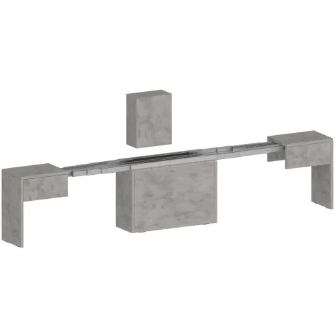 Panca Estensibile 290 cm Mobile Grigio da Soggiorno Cucina Moderno