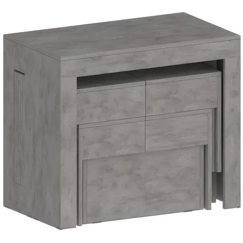 Panca Estensibile 290 cm Mobile Grigio da Soggiorno Cucina Moderno