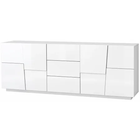Credenza Bianco Lucido Madia Mobile Salvaspazio da Soggiorno Camera
