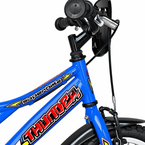 Bicicletta per Bambini con Borraccia Rotelle 12 Pollici Blu Thunder