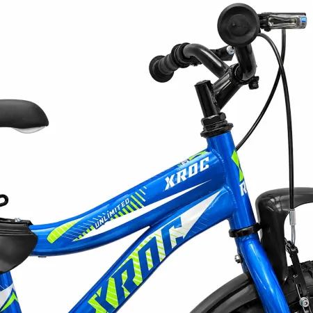 Bicicletta per Bambini 16 Pollici Blu Bici X-Roc con Rotelle Parafanghi