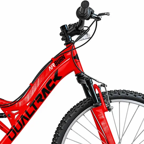 Mountain Bike Bicicletta 26 Pollici Rosso con Cambio Shimano Acciaio