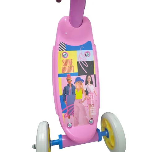 Monopattino Rosa Barbie per Bambini Manubrio Regolabile 3 Ruote Disney