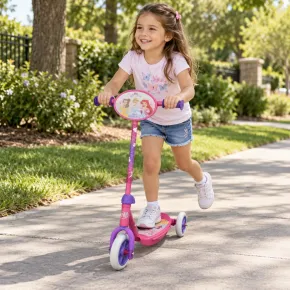 Monopattino a Spinta 3 Ruote per Bambini Principesse Disney Rosa 2