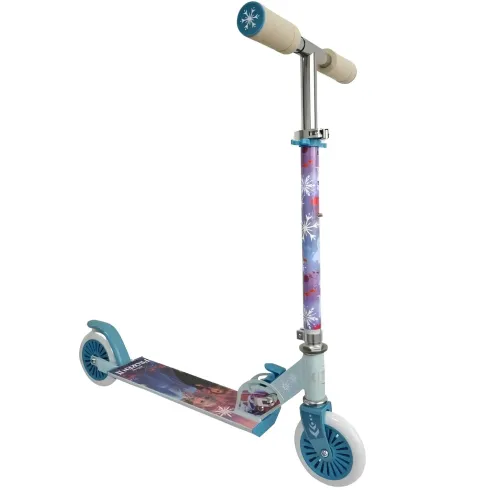 Monopattino Pieghevole per Bambini 2 Ruote Frozen Celeste Regolabile