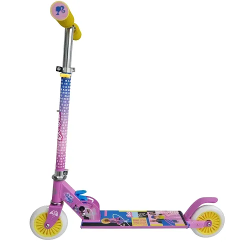 Monopattino per Bambini a Spinta 2 Ruote Barbie Rosa Pieghevole