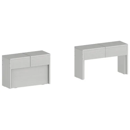 Set 2 Panche Allungabili da Pranzo 66-290 cm Bianco Larice Salvaspazio