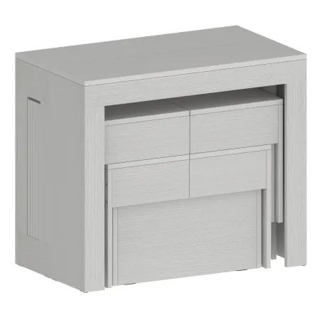 Set 2 Panche Allungabili da Pranzo 66-290 cm Bianco Larice Salvaspazio