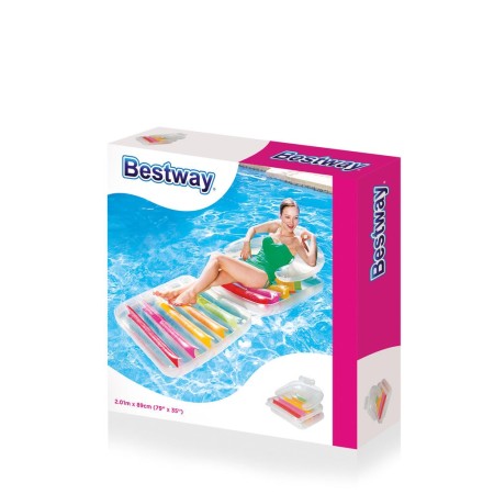 Poltrona Materassino Pieghevole con schienale Gonfiabile x Mare Piscina Spiaggia