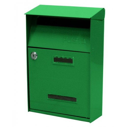 Cassetta Posta Verde Esterno Pubblicità Condominio Acciaio Buca Lettere Postale