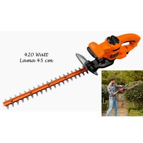 Black&Decker Tagliasiepi Motore Elettrico 420 w Lama 45cm Potatore Professionale