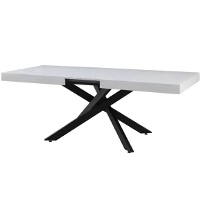 Tavolo Allungabile Bianco da Pranzo 160-240 cm Rettangolare 8 Posti