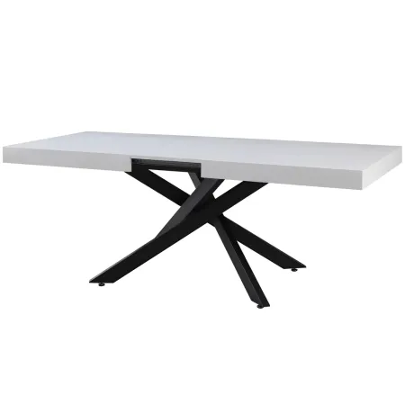 Tavolo Allungabile Bianco da Pranzo 160-240 cm Rettangolare 8 Posti