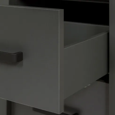 Mobile Colonna Bagno Antracite Idrorepellente Ante Reversibili Cassetto