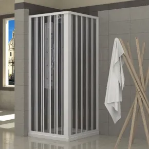 Box Doccia 70x100 Angolare a Soffietto in PVC Bianco h185