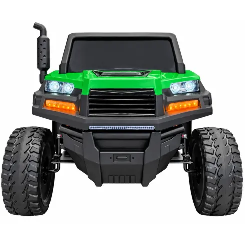 Camion Elettrico Auto per Bambini 24V 6x6 Verde Cassone Ribaltabile