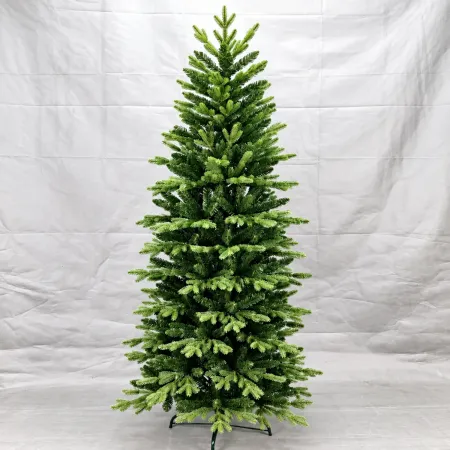 Albero di Natale 210 cm Rami Tre Punte Verde Artificiale PE PVC