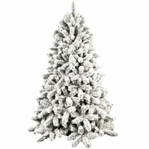 Albero di Natale Innevato Artificiale 240 cm in PVC Diametro 145 cm
