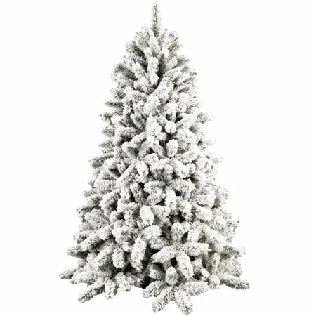 Albero di Natale 180 cm Artificiale Innevato Bianco PVC Diametro 145 cm