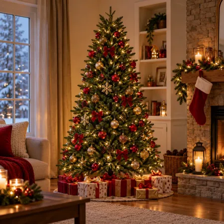 Albero di Natale 240 cm Verde Artificiale Rami PE PVC Base 137 cm