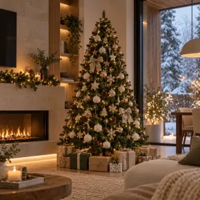 Albero di Natale Artificiale Verde 270 cm in PVC Hard Needle a Innesto 2