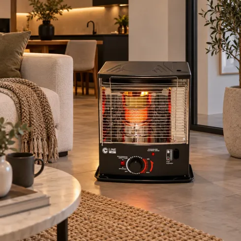 Stufa a Combustibile 2800W Portatile 5L Camino in Vetro Elettronica